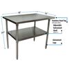 Bk Resources Work Table 16/304 Stainless Steel With Galvanized Undershelf 48"Wx36"D CTT-4836
